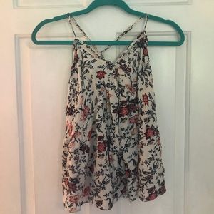 American Eagle Floral Flowy Tank